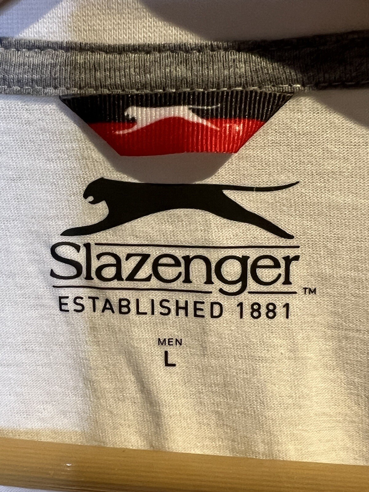 Slazenger Embron Global Technology Group T-shirt Size Large White V-neck NEW gallery