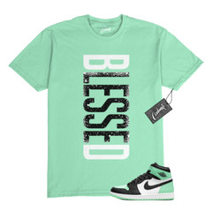 1 Green Glow Mint White Black High T Shirt Match VERTBLS