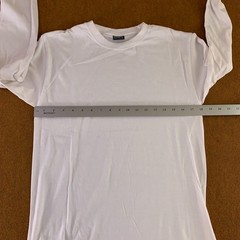 Gemrock Mens Size Medium White Cotton Long Sleeve Crew Neck T-Shirt New