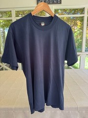 Vintage Screen Stars Best Solid Navy Blue Short Sleeve T-Shirt