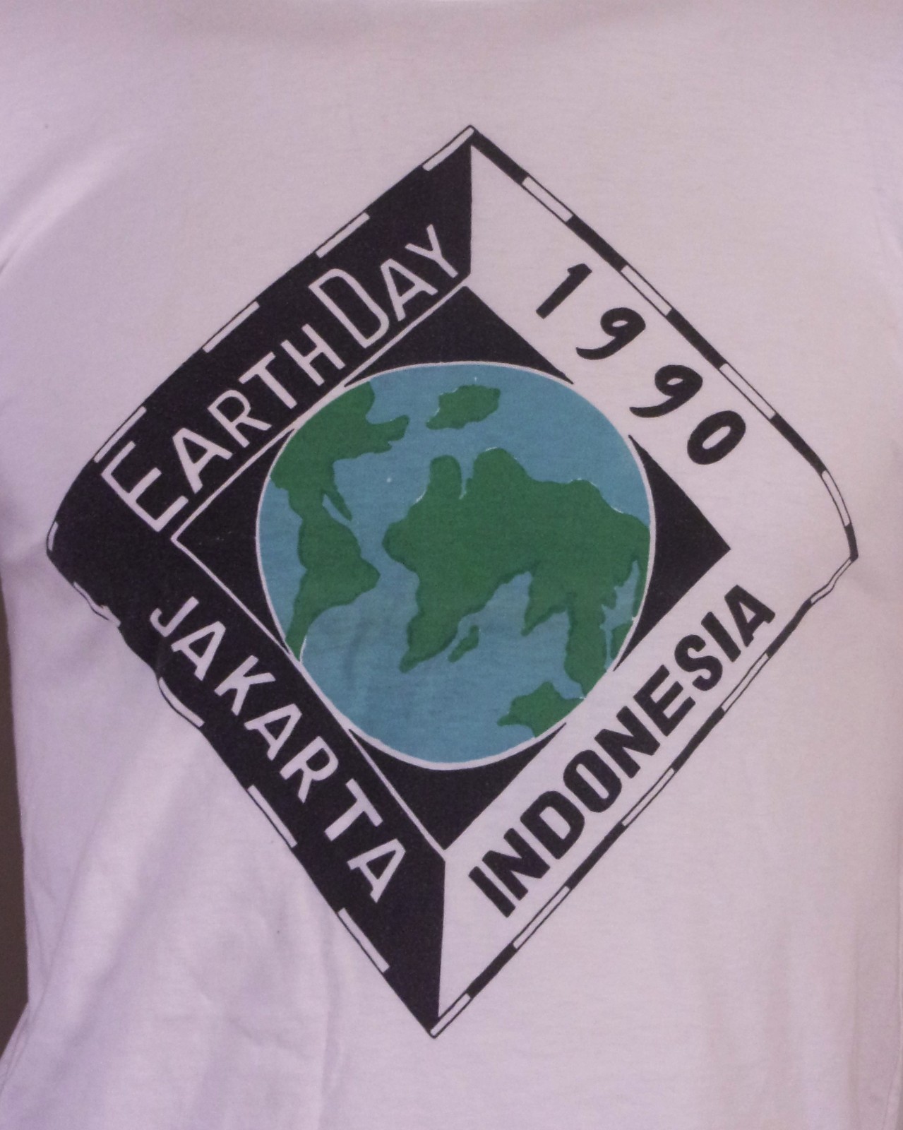 vintage 80s 90s Earth Day 1990 T-Shirt Jakarta Indonesia single stitch Art SZ S gallery