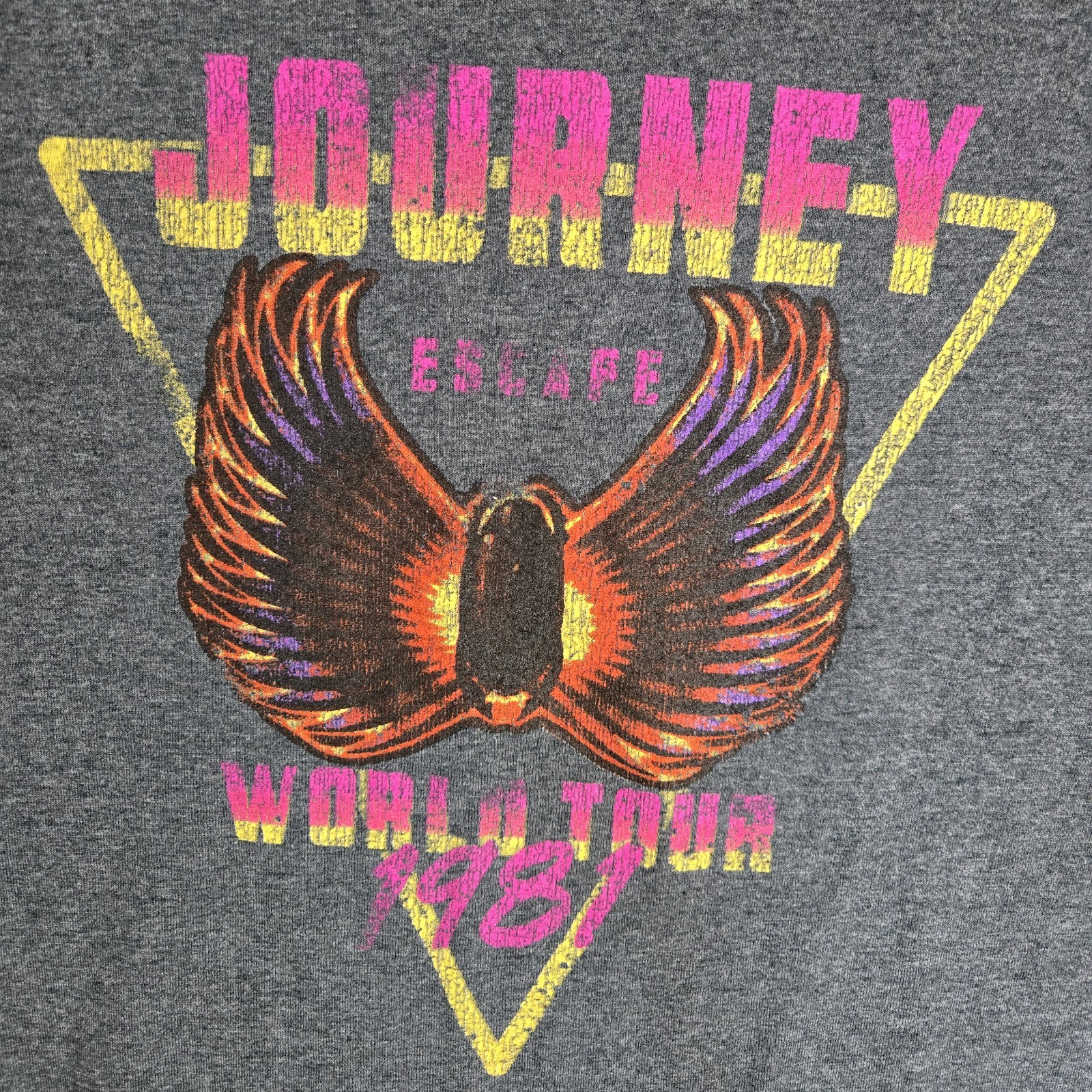 Brisco Journey Band Tshirt Classic Rock Tour Unisex 2X Grey Reprint gallery