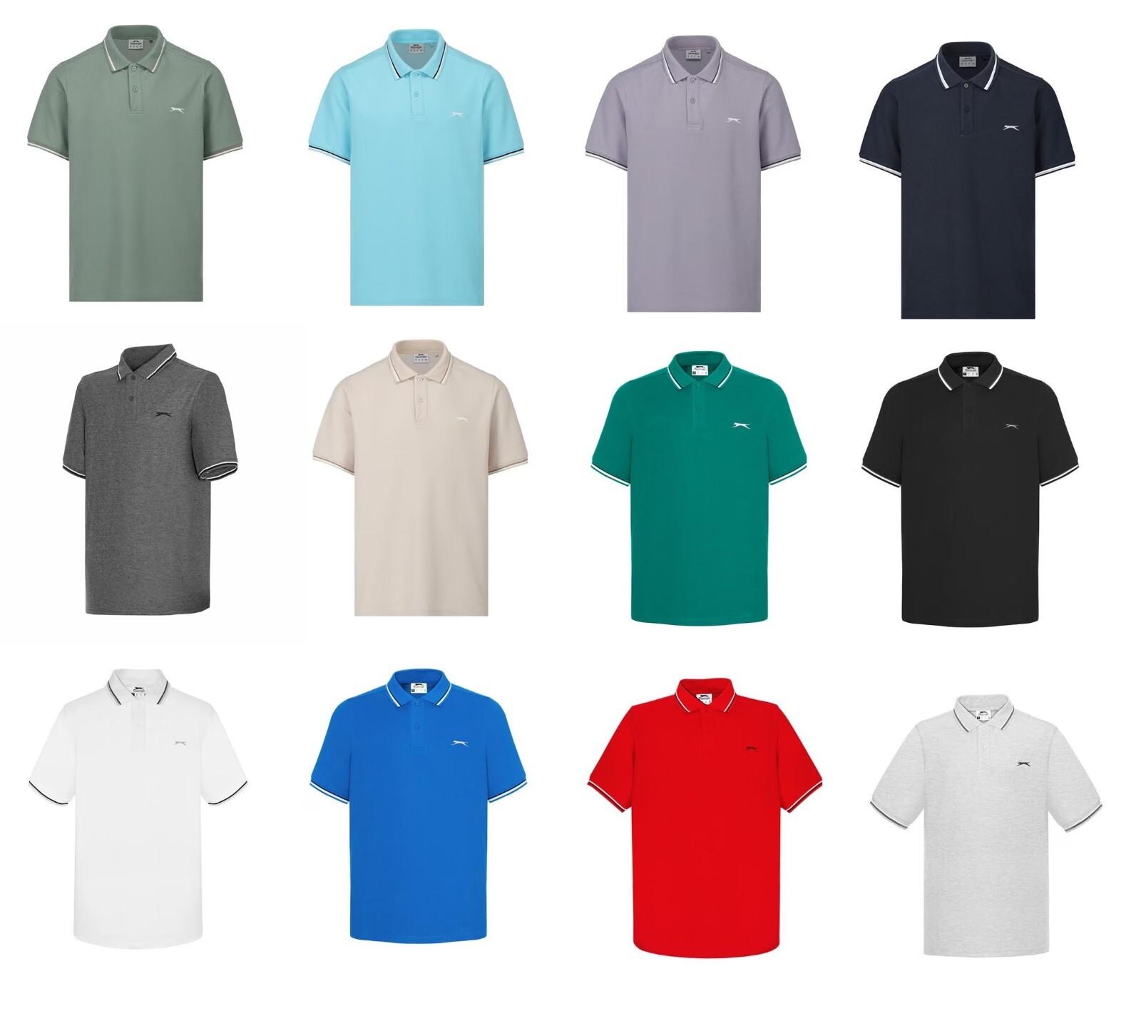 SLAZENGER POLO SHIRT T SHIRT PIQUE GOLF TENNIS S M L XL XXL 2XL 3XL 4XL gallery