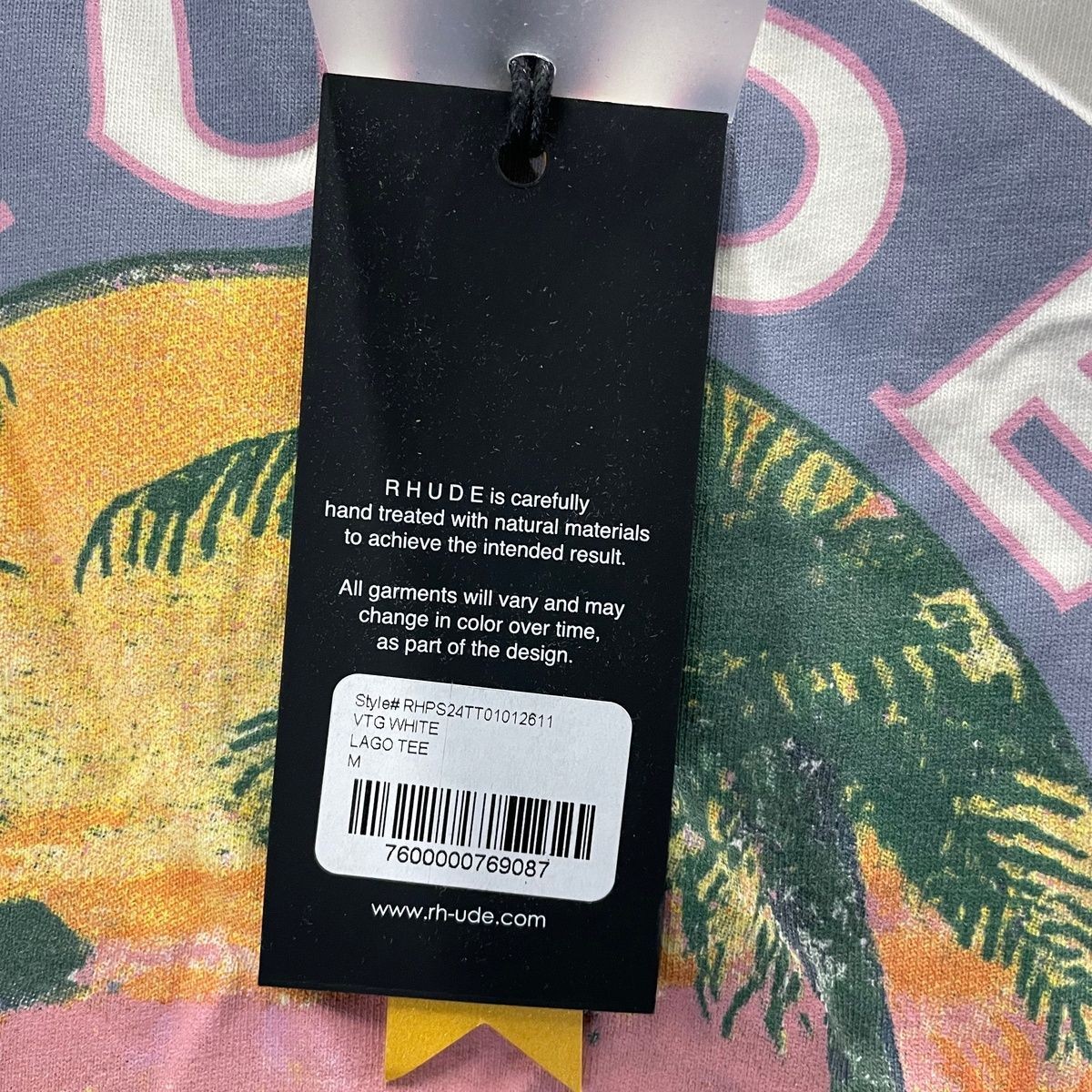 RHUDE Cote D' Azur Graphic Tee Men's Size M VTG White gallery
