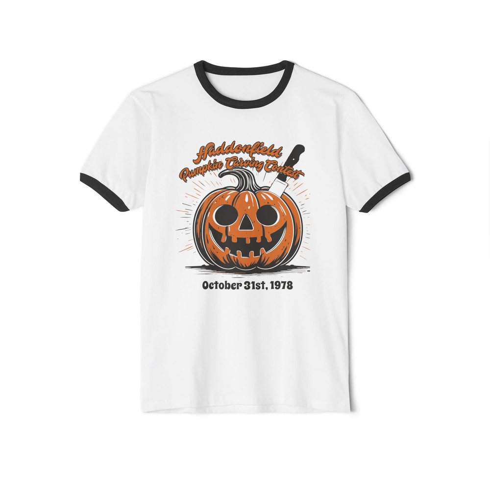 Haddonfield Halloween Pumpkin Carving 1978 Ringer Tee