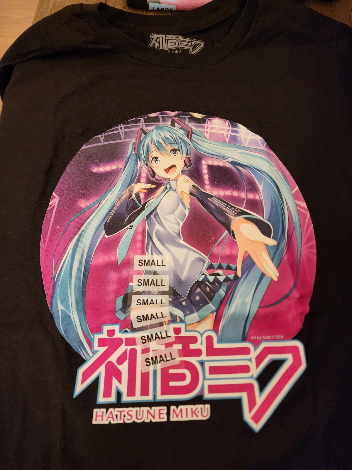 Hatsune Miku New Adult T-Shirt - Pinkish Stage Circle LARGE gallery