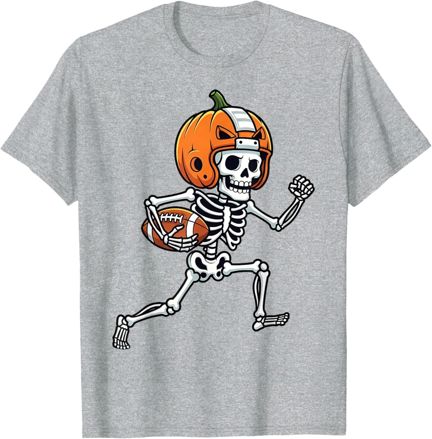 Skeleton American Football Player Spooky Sports Unisex T-Shirt