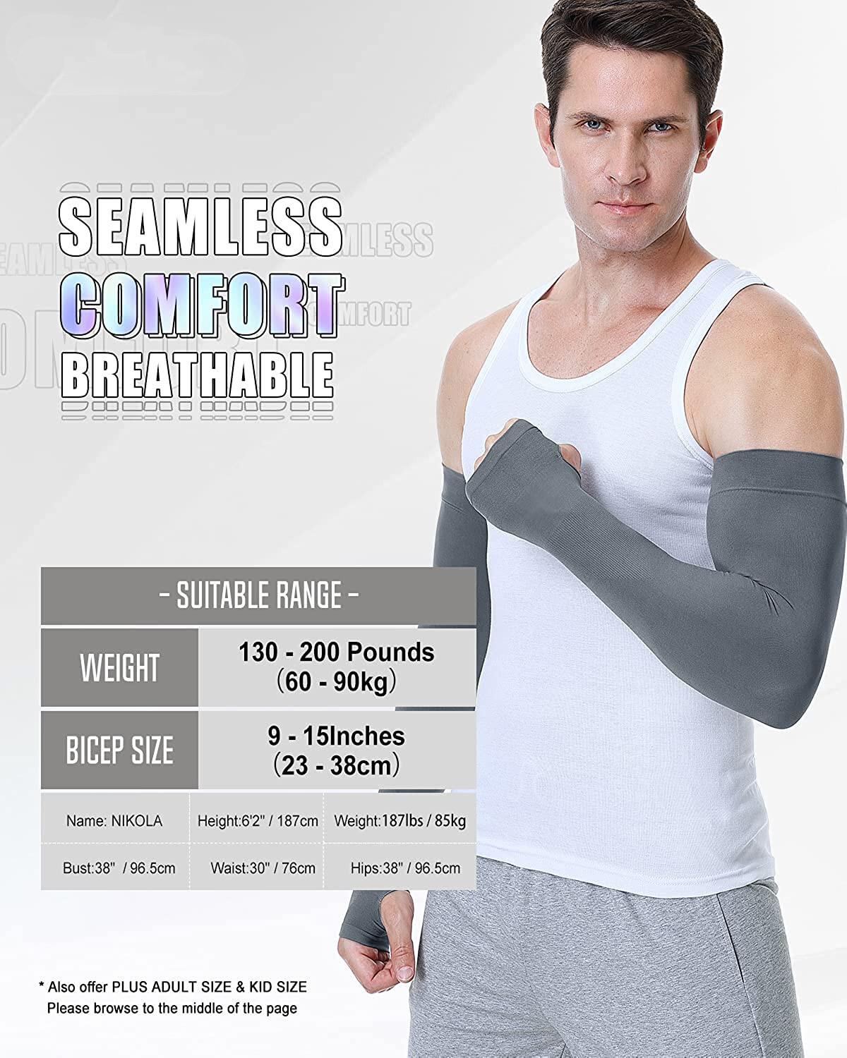 UV Sun Protection Cooling Arm Sleeves with Thumb Hole Tattoo Cover gallery
