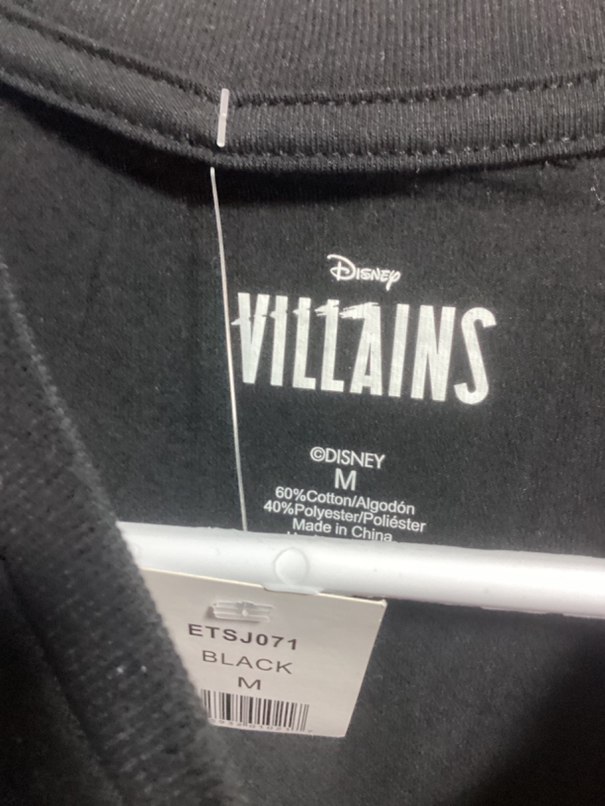 Disney Villains Black Medium Cotton Blend New with Tags T Shirt T7 gallery