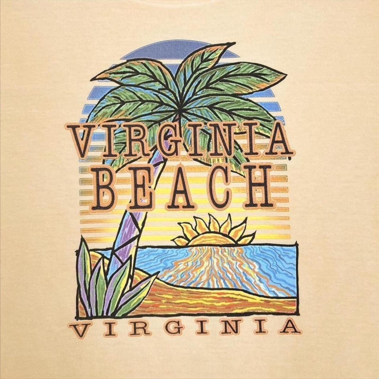 Early 00’s Virginia Beach “Virginia” Tropical USA Souvenir Graphic T-Shirt M L gallery