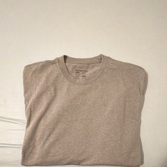 Fresh Clean Threads Men’s Beige Solid Tagless Crew Neck Long Sleeve Tee L