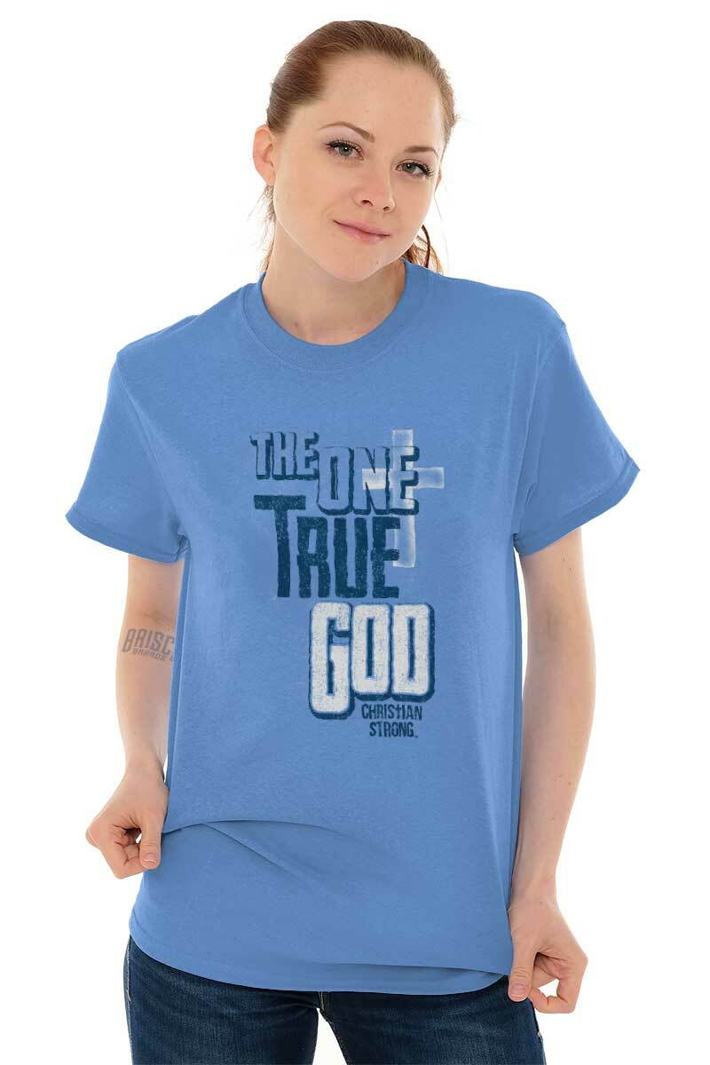 One True God Christian Cross Jesus Religious Womens or Mens Crewneck T Shirt Tee gallery