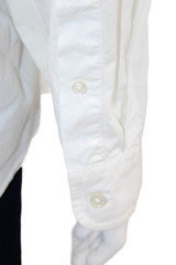 J Crew Mens Point Collar Button Up White 100% Cotton Long Sleeve Size L