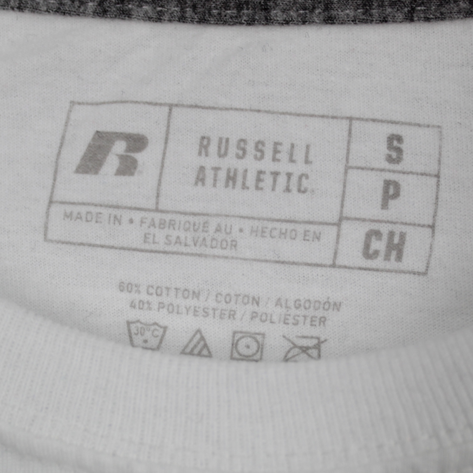 Russel Athletic White Short Sleeve Crew Neck T-Shirt Cotton Blend Small gallery