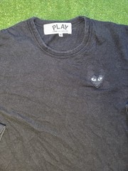 Play Comme Des Garcons Black Long Sleeve Tee Shirt Black Heart Size Medium M