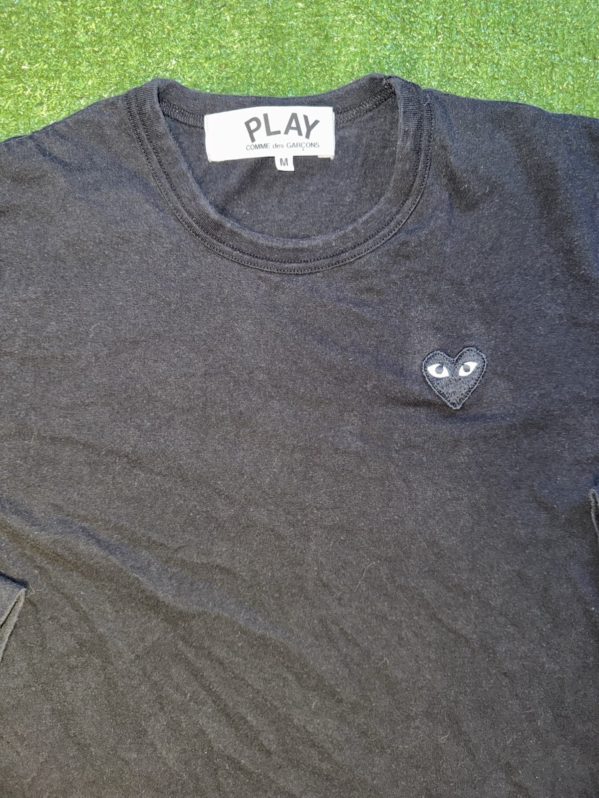 Play Comme Des Garcons Black Long Sleeve Tee Shirt Black Heart Size Medium M gallery