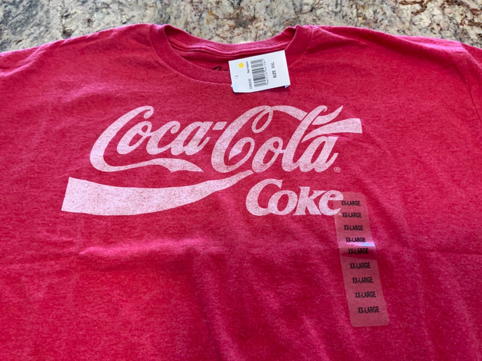 Coca Cola Coke Heather Red T shirt Men’s 2XL New With Tags (N0424100)