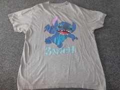 Lilo & Stitch Mens Shirt Large Gray disney movies classic graphic