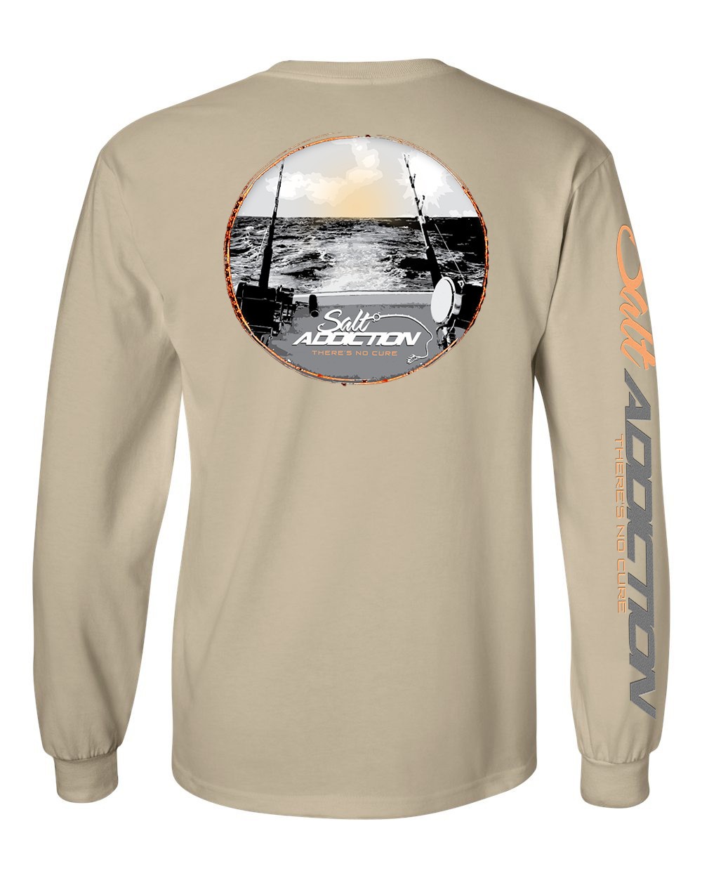 Salt Addiction Saltwater Trolling Fishing Long Sleeve T Shirt Cotton rod reel gallery