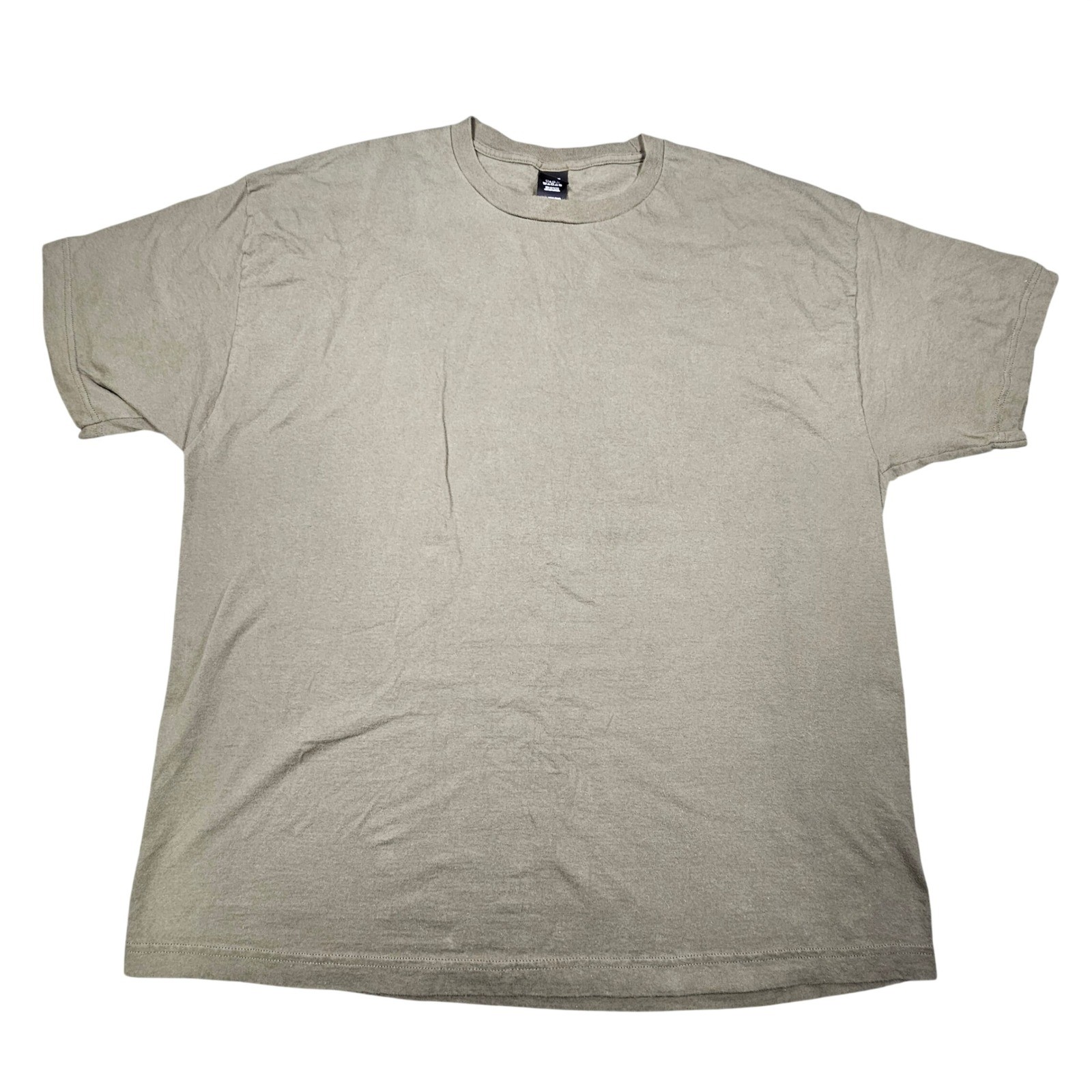 Hanes Beefy-T Blank T-Shirt 2XL Olive Green Heavyweight 100% Cotton Men's 2X gallery