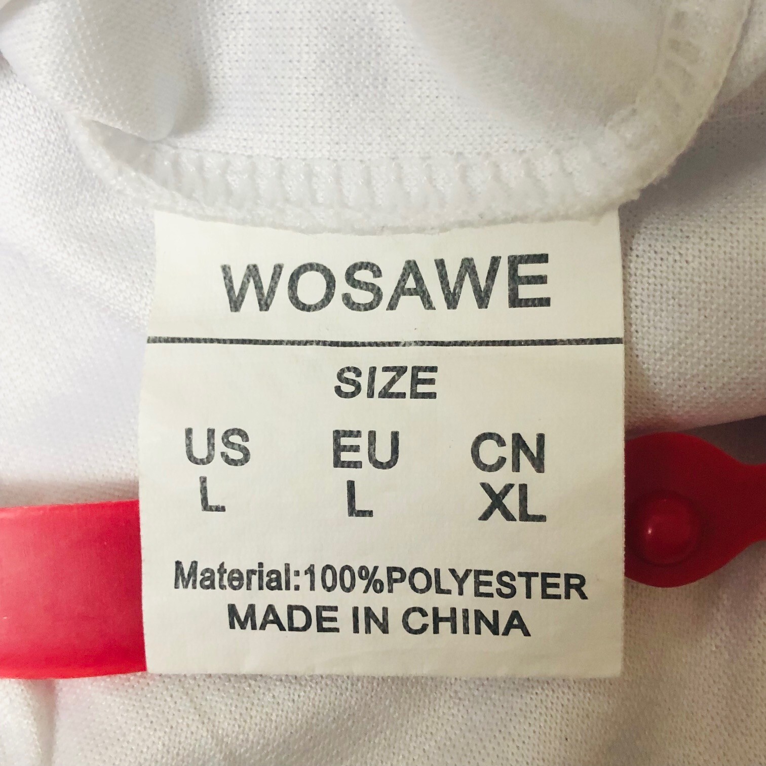 WOSAWE Cycling Jersey Men Women L Red White Blue Full Zip Vented Pockets Biking gallery
