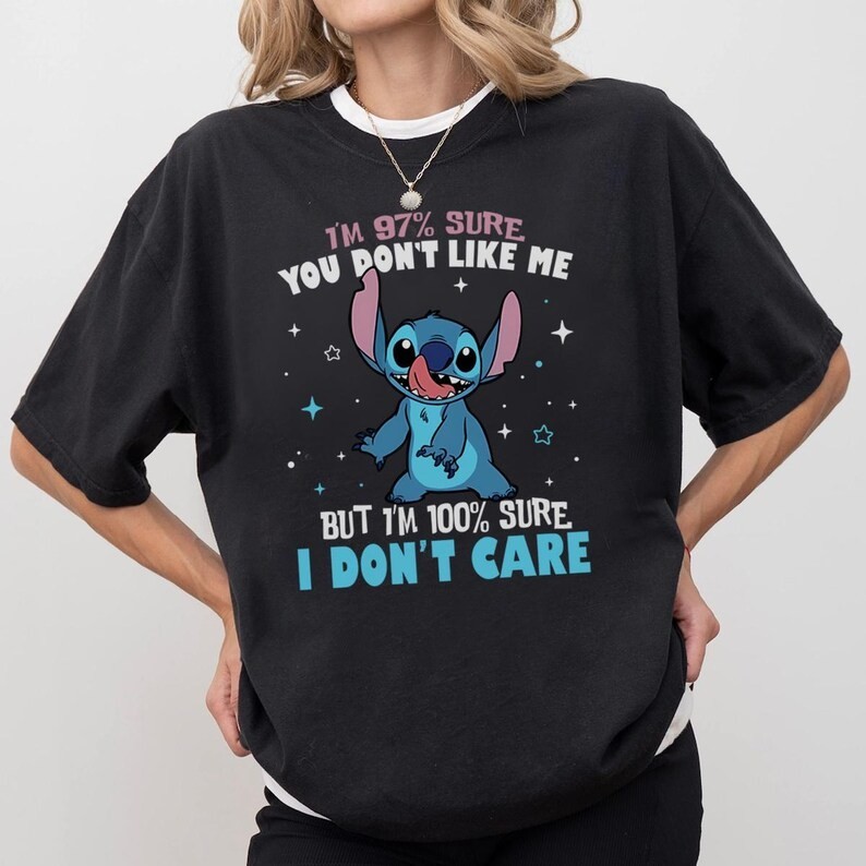 I'm 97% Sure You Don't Like Me – Funny Stitch Shirt – Cute Disney Graphic Tee gallery