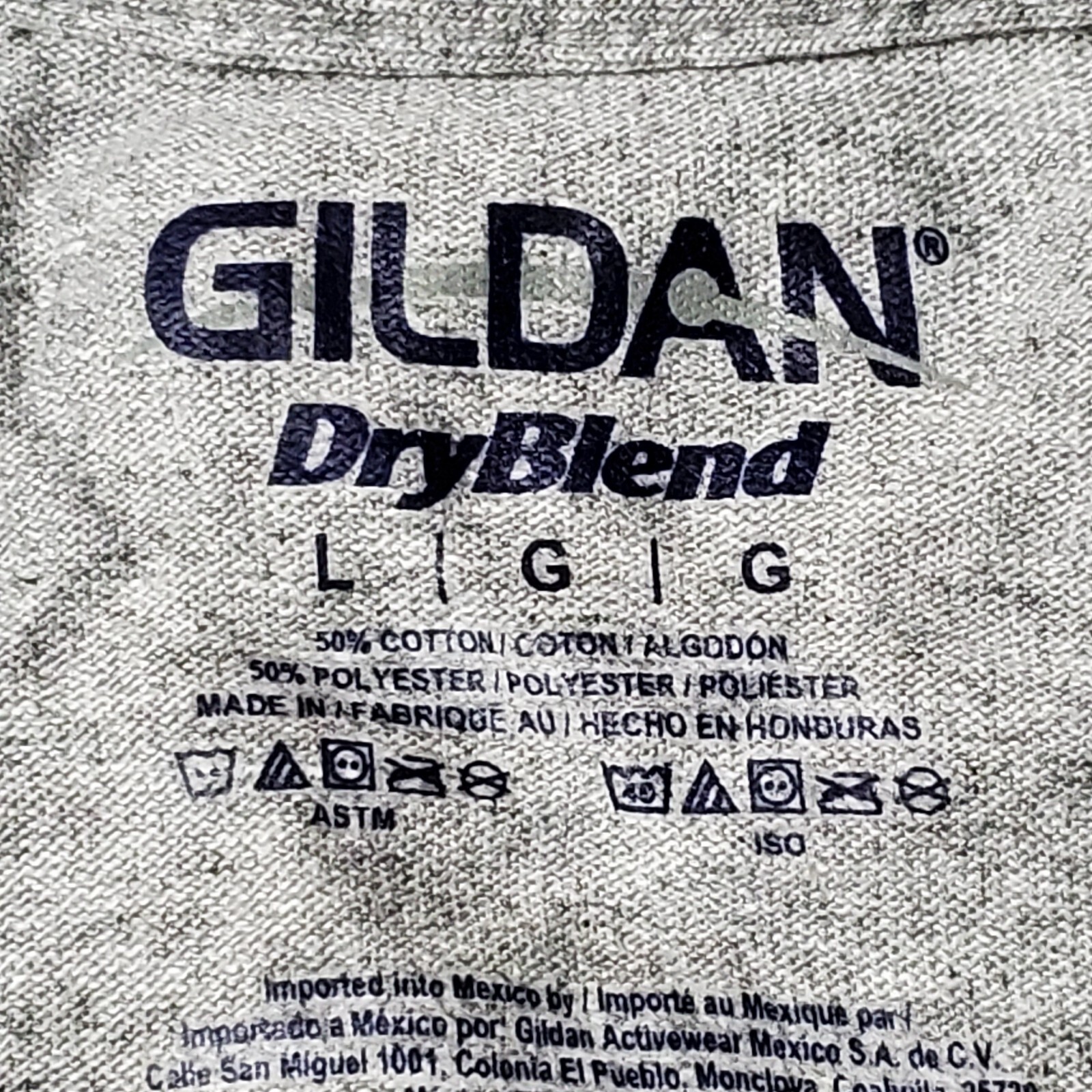3 Qty Gildan Adult DryBlend 50/50 Heather Grey Sport T-Shirt G800 Large New gallery