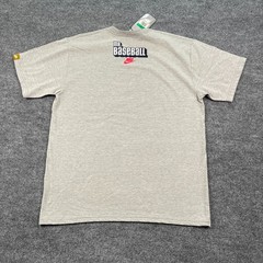 NWT Vintage 2005 NIKE Funny Mr Baseball Knock Your Balls Out Shirt XL 23×28 Gray