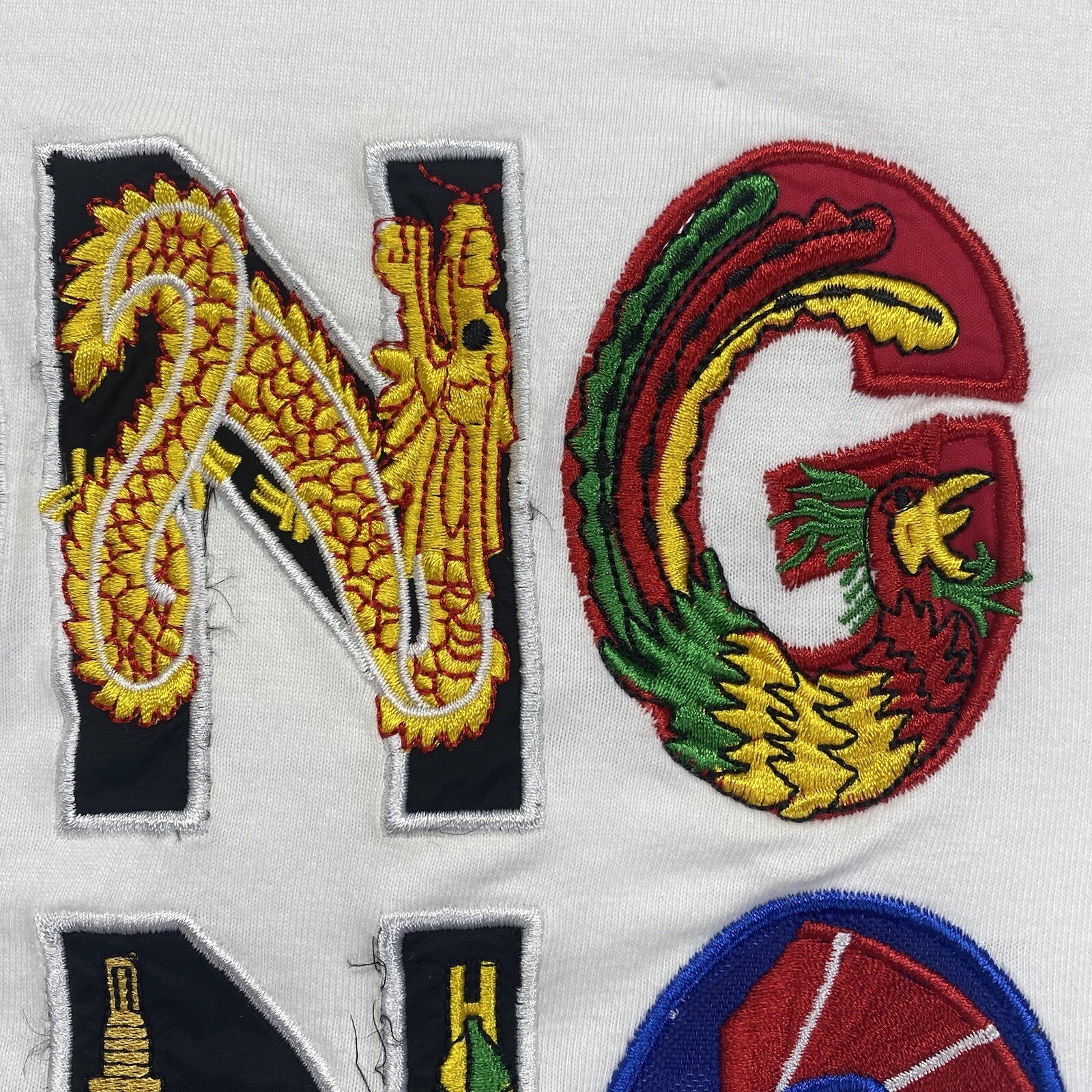 Vintage Hong Kong T Shirt Wonders Never Cease Embroidered Super Detailed Large gallery