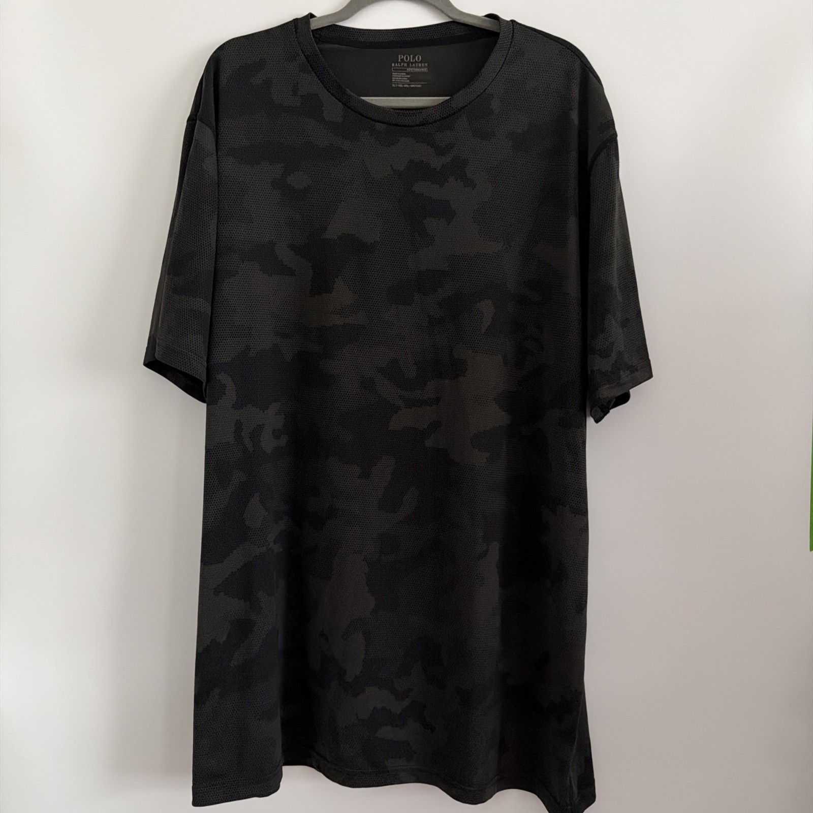 Polo Ralph Lauren Performance XLT Black Camouflage Mesh Short Sleeve T-Shirt EUC gallery