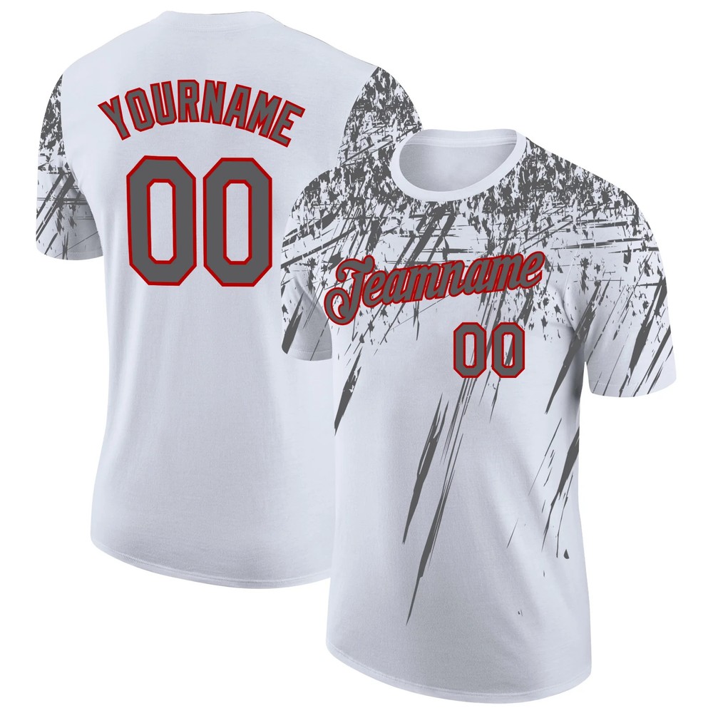 Custom White Gray Distressed Art Shirt Unique Birthday Gift For Men