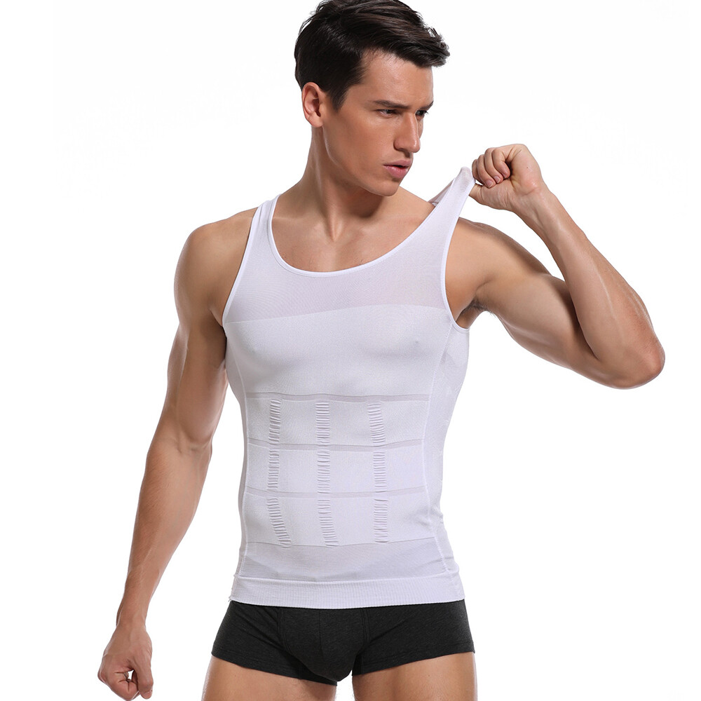 Men Abs Tummy Control Slimming Body Shaper Undershirt Male Mesh Tank Top Vests gallery