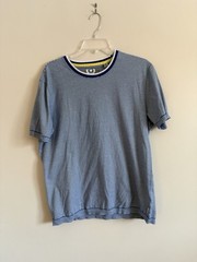 Ted Baker London Men’s Striped Tshirt US XL UK 5 Blue White 100% Cotton