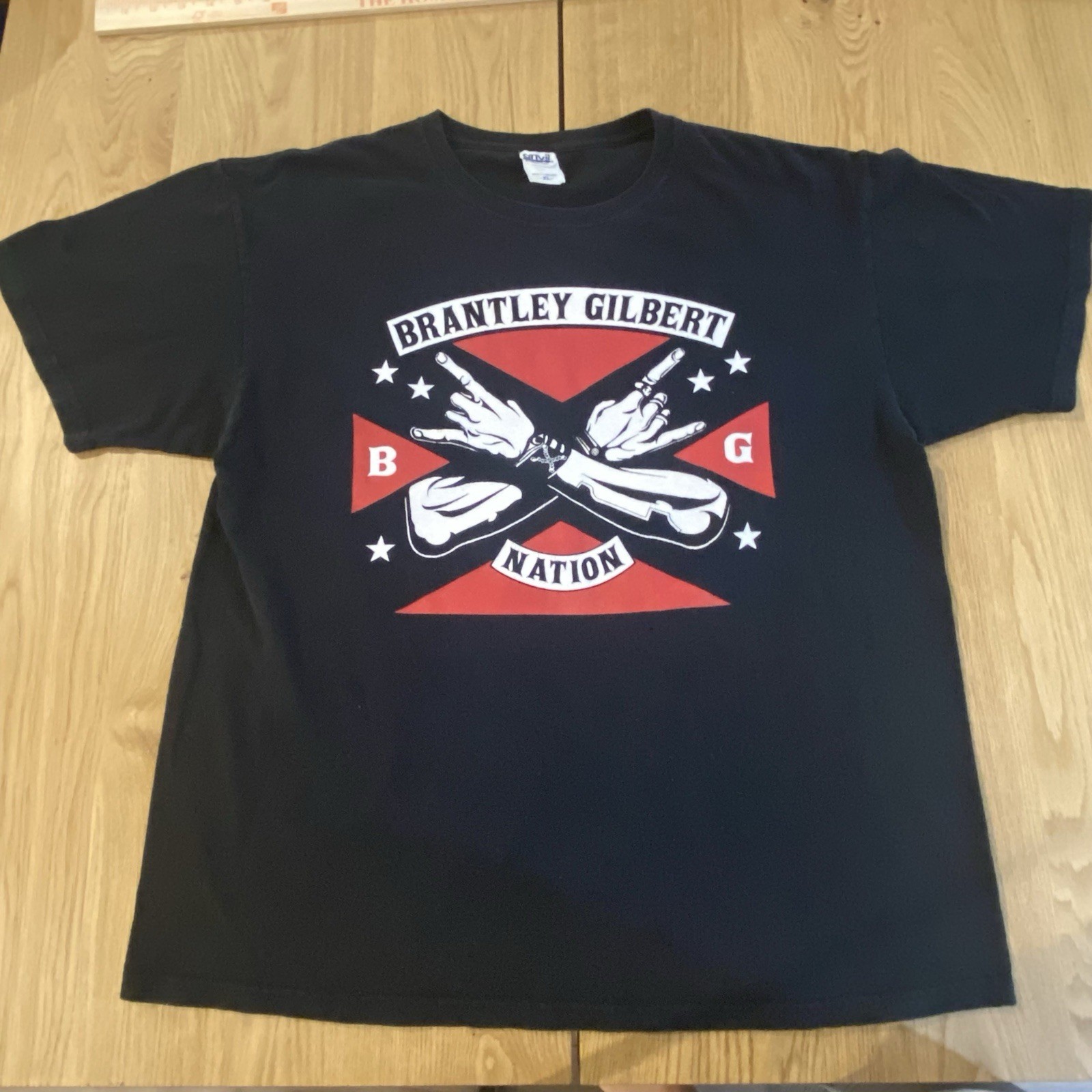 Brantley Gilbert National Stone Cold Tour Country XL Black T-shirt Music Rock gallery