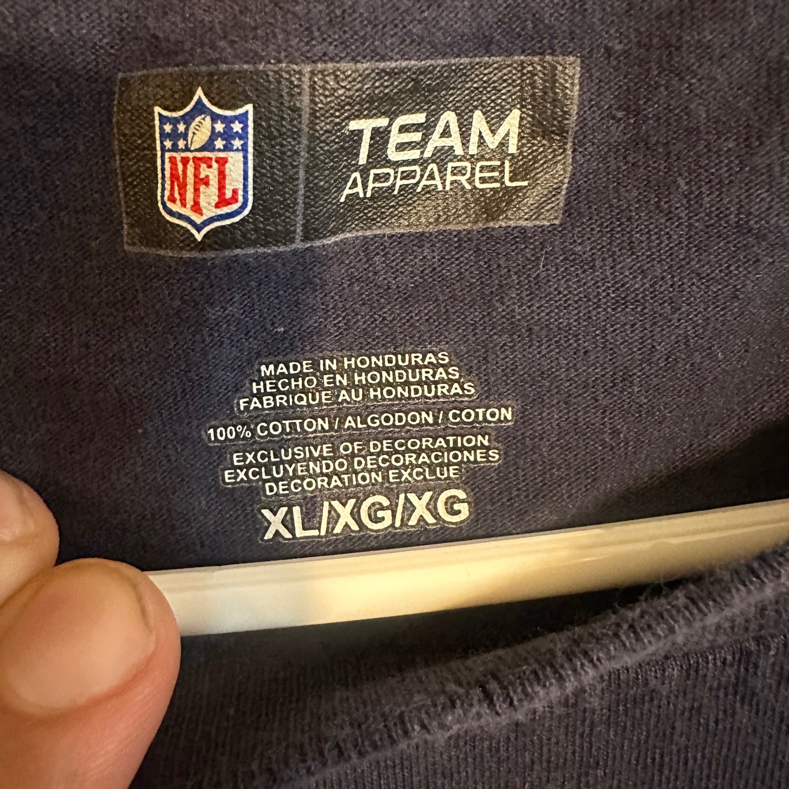 NFL Team Apparel Chicago Bears Shirt Mens XL Navy Blue Long Sleeve Football NFL gallery