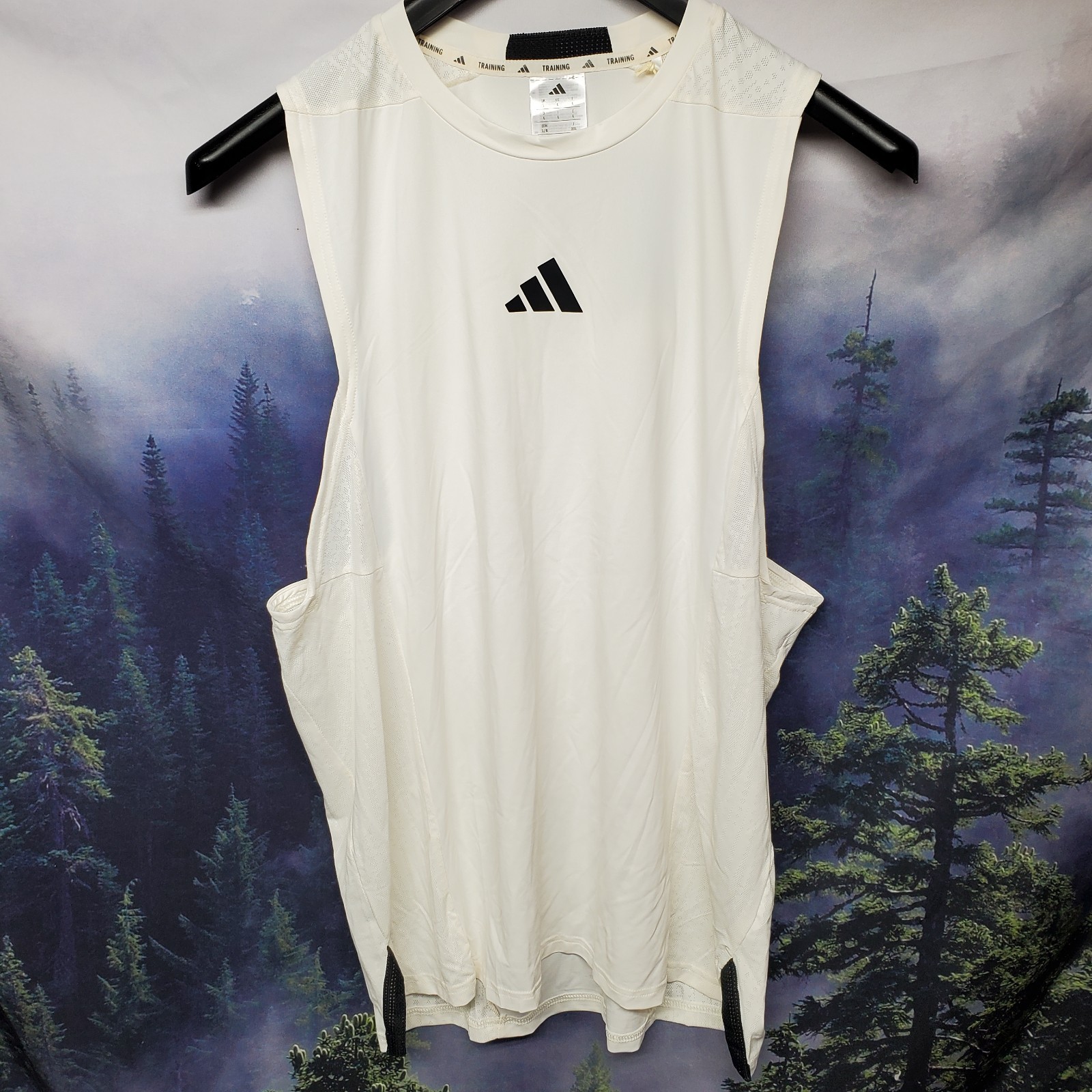 NEW Adidas Mens Size Large D4T Training Tank Top Sleeveless Shirt White