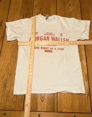 White Morgan Wallen 2023 One Night At A Time Tour Louisville KY T-Shirt Size M