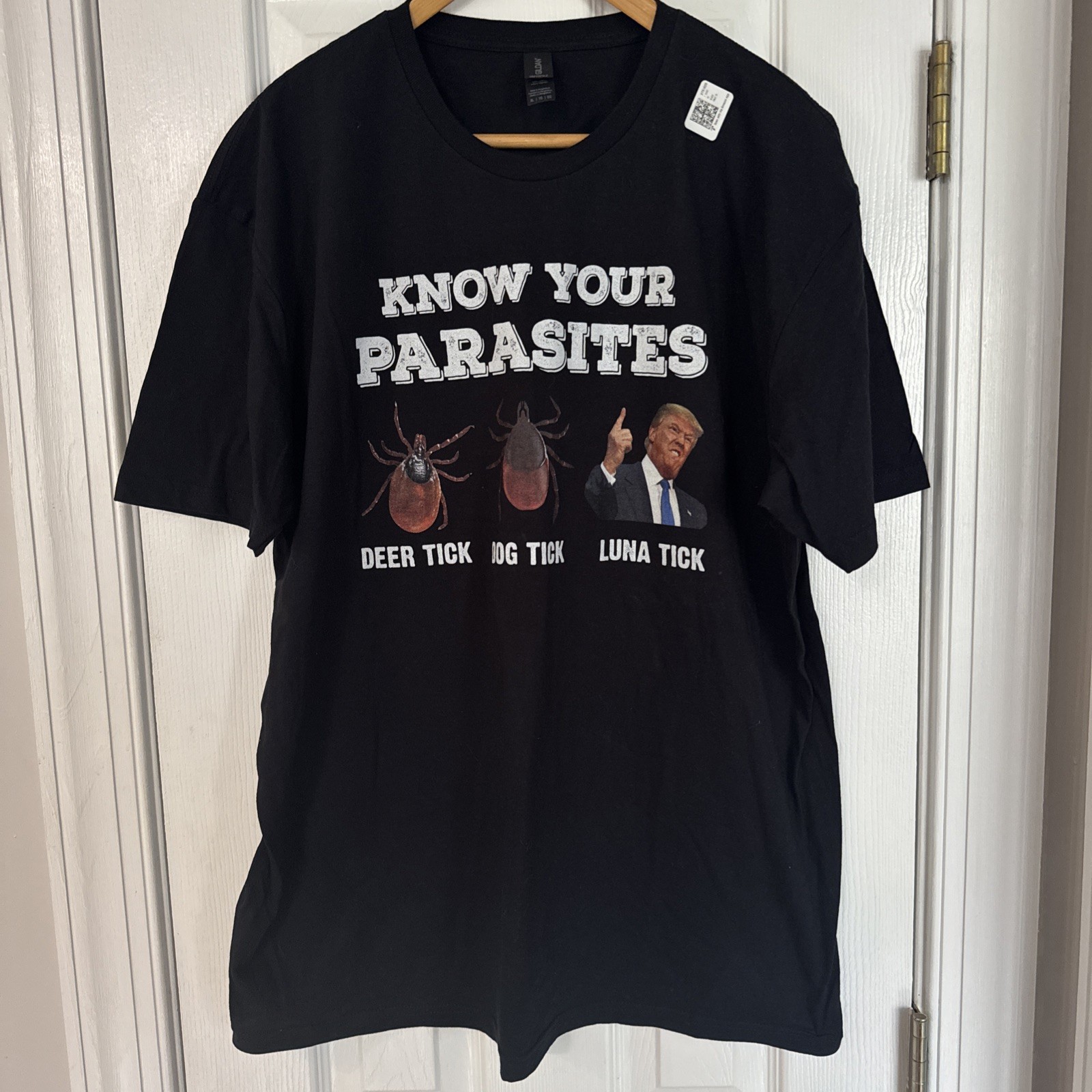 Know Your Parasites - Deer Tick/ Dog Tick/ Luna Tick Anti Trump T-Shirt -Size XL gallery