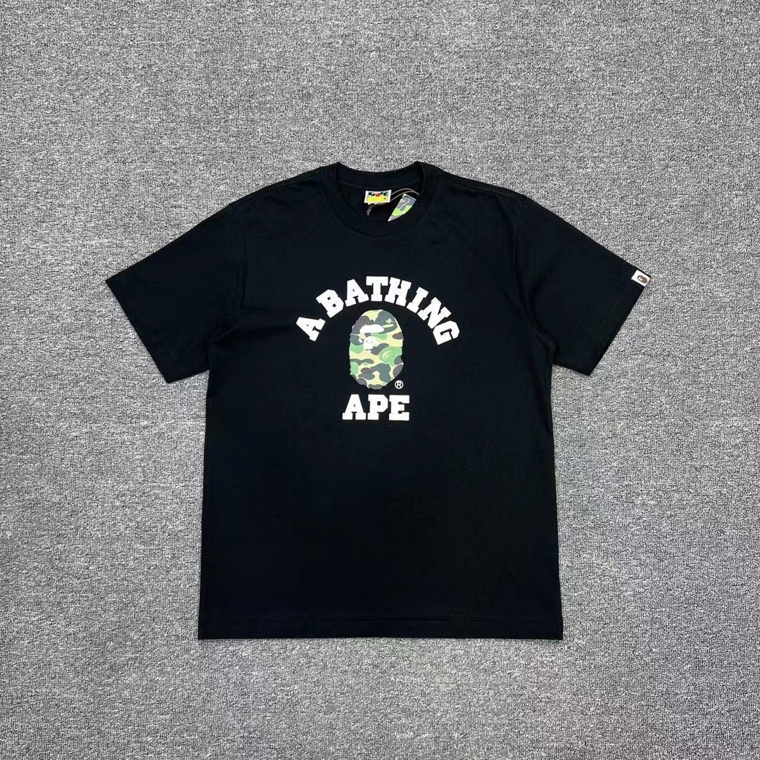 A Bathing Ape Camo Ape Head Logo Short Sleeve T-Shirt Men Women Casual Cotton