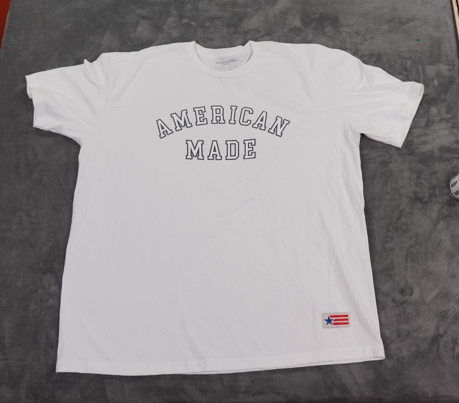 American Giant Flag Collection T-Shirt Men's Size XXXL White 100% Cotton USA gallery