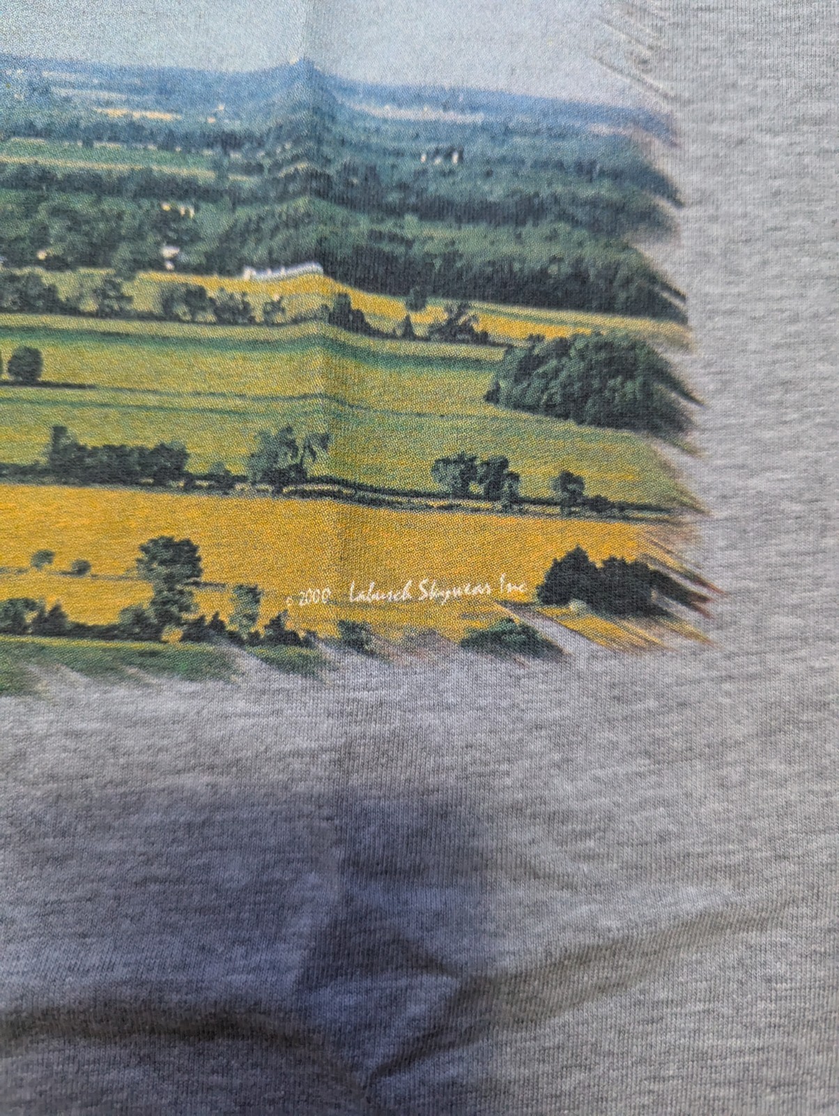 Vintage 2000 J-3 Piper Cub Airplane Grey Tee with Diamond Star Tag gallery