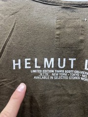 Helmut Lang x Travis Scott Collab Tee Size Medium ( See Pics )