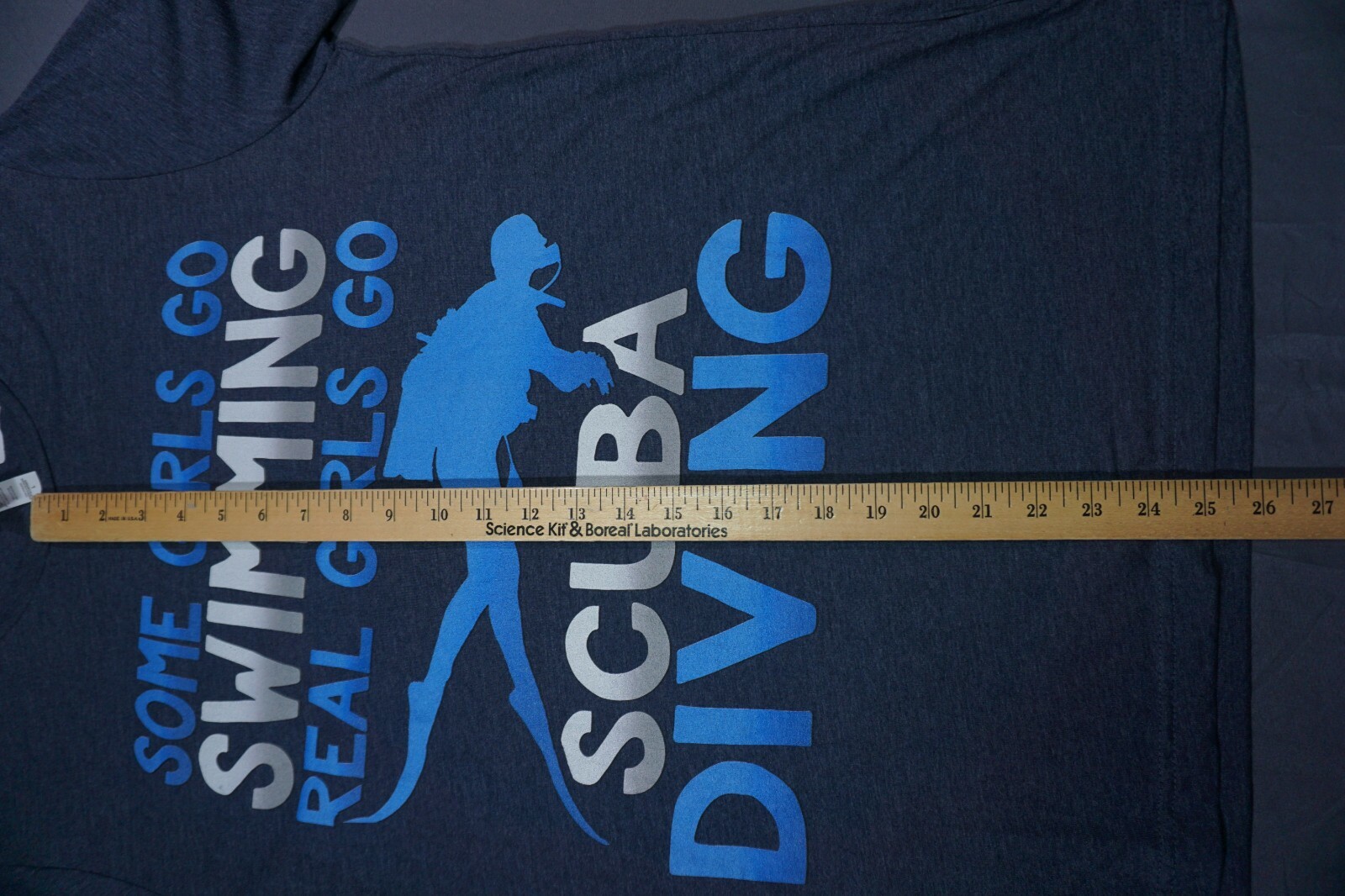 Real Girls Go Scuba Diving Adult Large Heather Blue T-Shirt NEW gallery