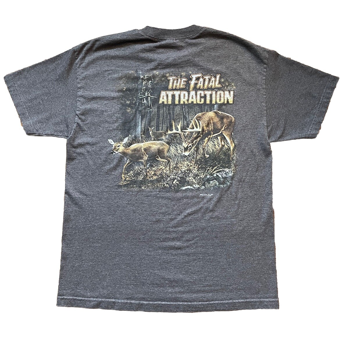 Buck Wear 2007 The Fatal Attraction T Shirt L Hunting Rut Archery Deer Buck Y2K