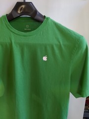 APPLE Official MAC Computer Store Employee GREEN Tech Staff T-Shirt Size LARGE