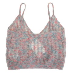 ACNE STUDIOS Mohair Tank Top Bustier Multicolor Wool Nylon S