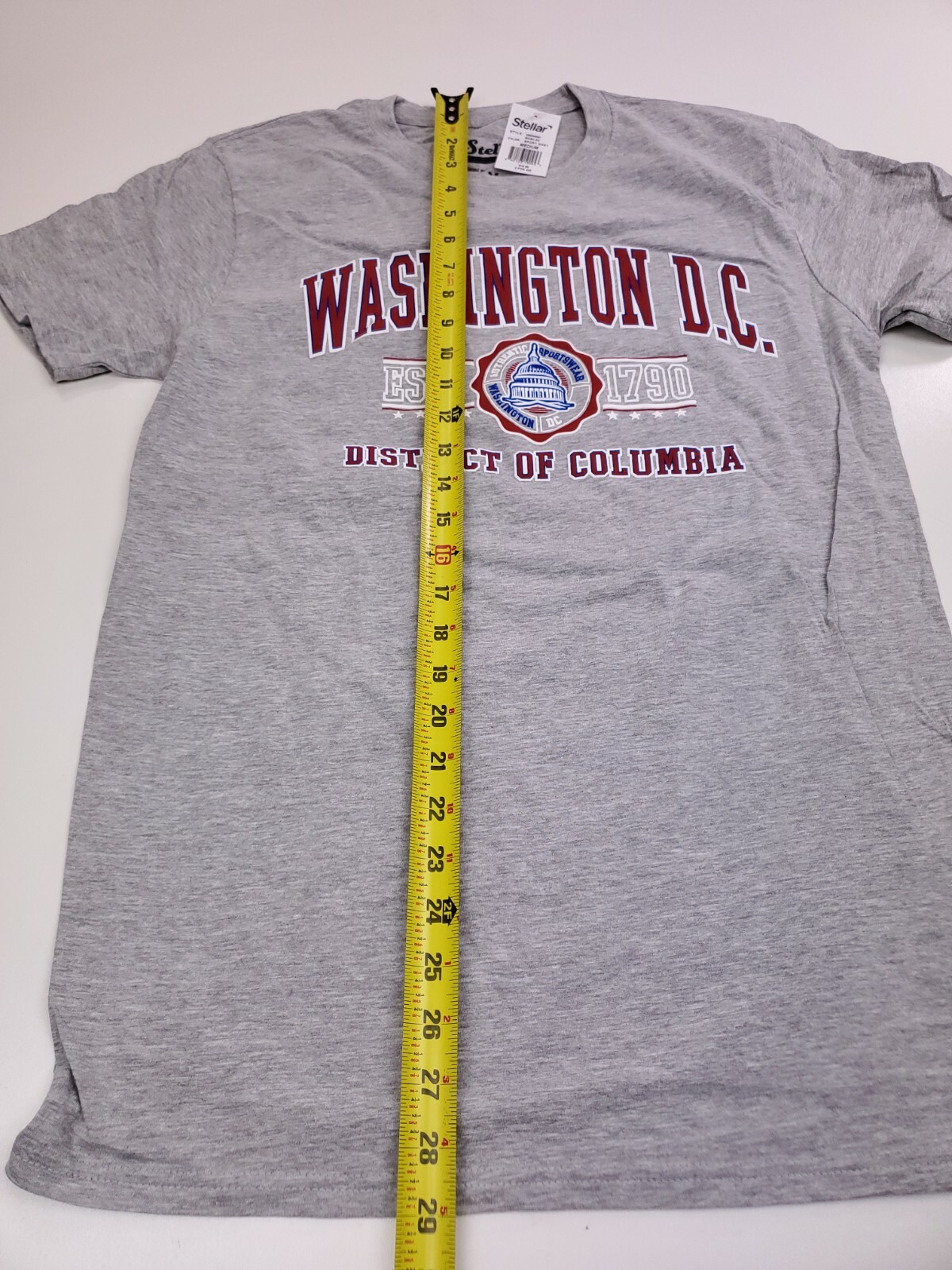 Stellar Washington DC T-shirt Size M Medium Gray District of Columbia Cotton gallery