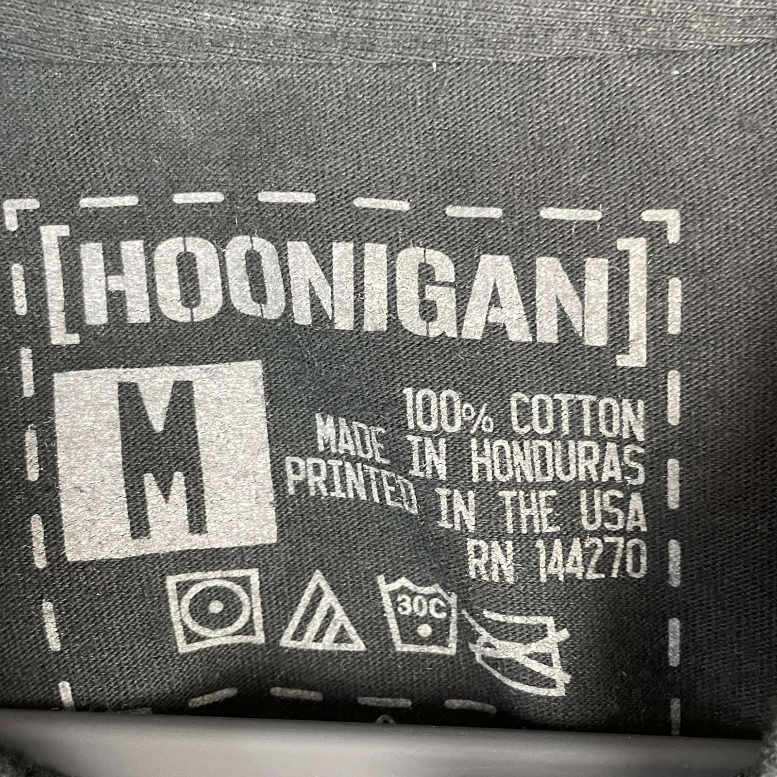 Hoonigan Motorsports T-Shirt Mens Medium Black Spellout Long Sleeves Cotton Cars gallery