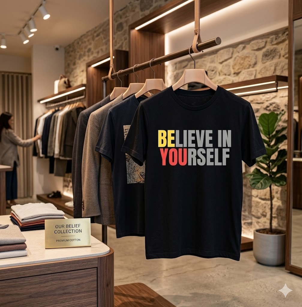 Motivation Positive Message Quote Believe In Yourself T-Shirt - H084 gallery