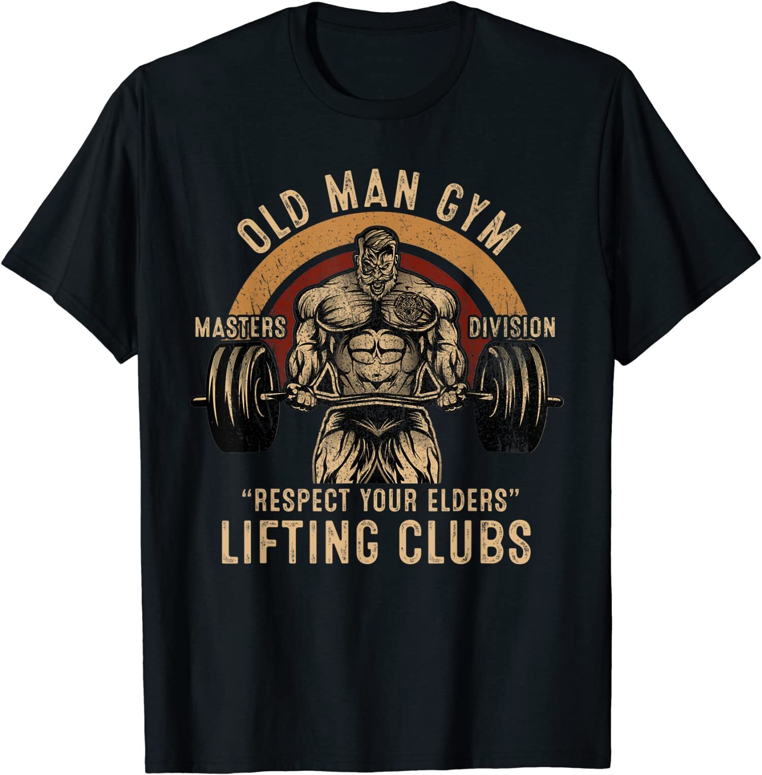 NEW LIMITED Old Man Gym Weightlifting Premium Great Gift Idea Tee T-Shirt S-3XL